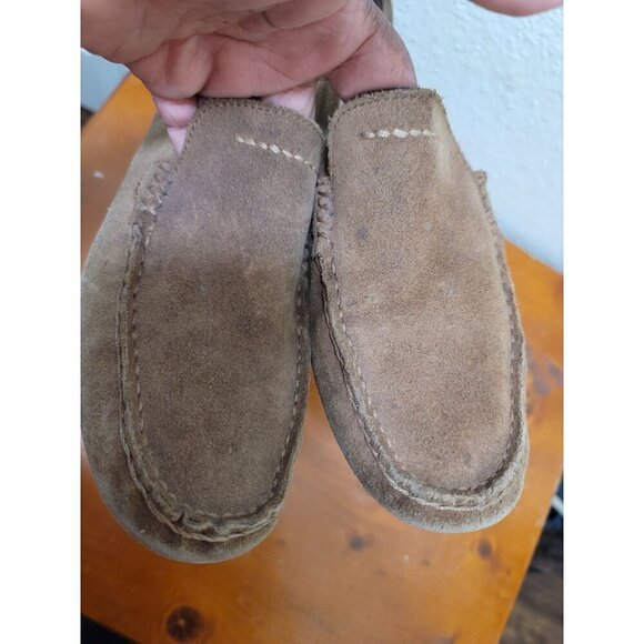 Ugg Mens Brown Suede Slip-On Loafers Slippers Size 9 - Picture 12 of 12